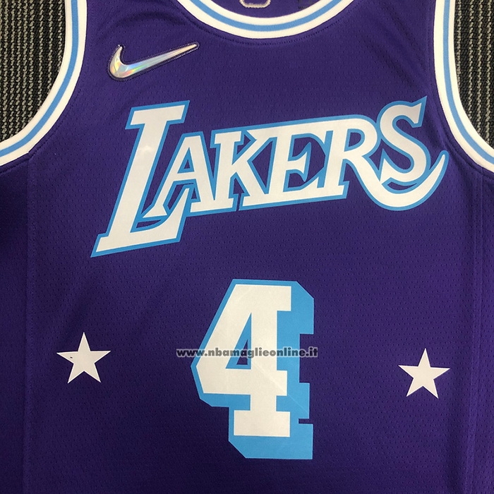Maglia Los Angeles Lakers Rajon Rondo #4 Citta Edition 2021-22 Viola